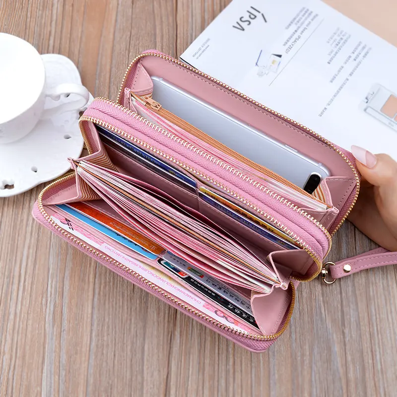 DOMPET PANJANG WANITA 2 RESLETING KULIT PREMIUM  NAOMI KARTU UANG TALI KOREA BATAM MURAH CEWEK 3
