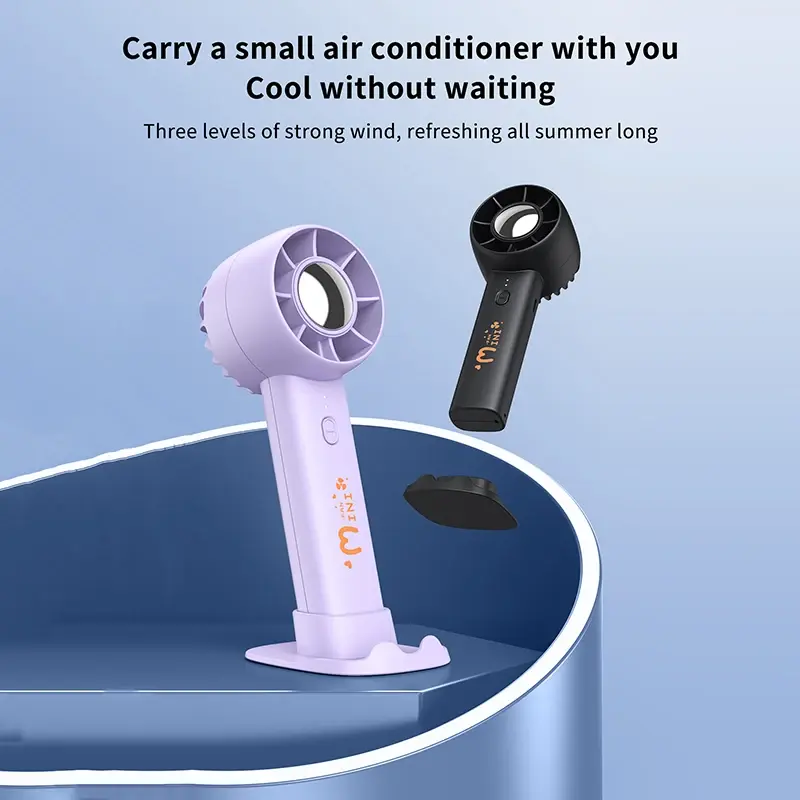 Portable Handheld Fan - 3-Speed Mini Turbo Fan, Lightweight for ...
