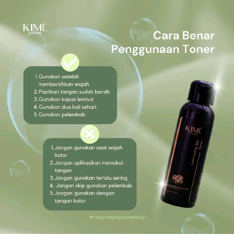 Luminizing Jeju Toner by Kime skincare Mencerahkan Wajah Untuk membersihkan Kotoran Kusam dan Kosmetik 1
