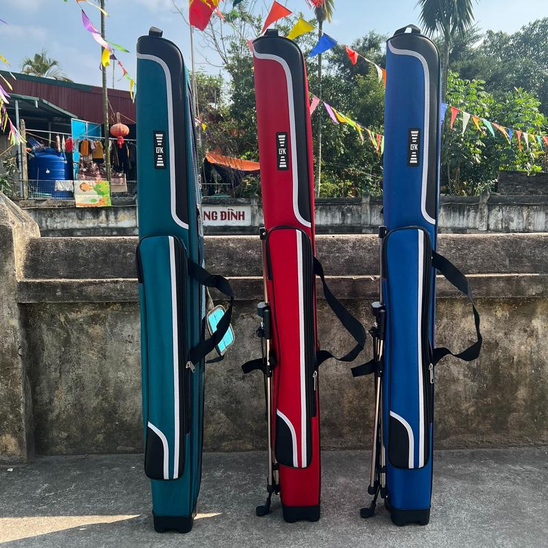  Bao Đựng Cần Câu Cá YK 2 Ngăn Có Chân Chống Dài 125cm Đi Câu Bắt Cá Fishing 