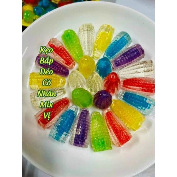  1Kg Kẹo dẻo Bắp TRONG CÓ NHÂN TAN CHẢY xuất xứ VIỆT NAM LOẠI 1 - Candy Snack Food Chua Ăn Vặt 