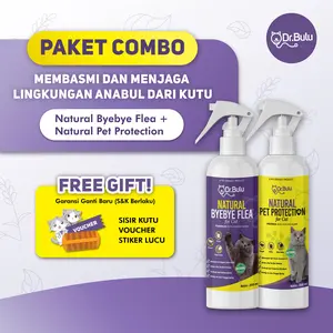 PAKET COMBO KUTU - Membasmi dan Menjaga Lingkungan Anabul dari Kutu - Dr. Bulu obat kutu kucing
