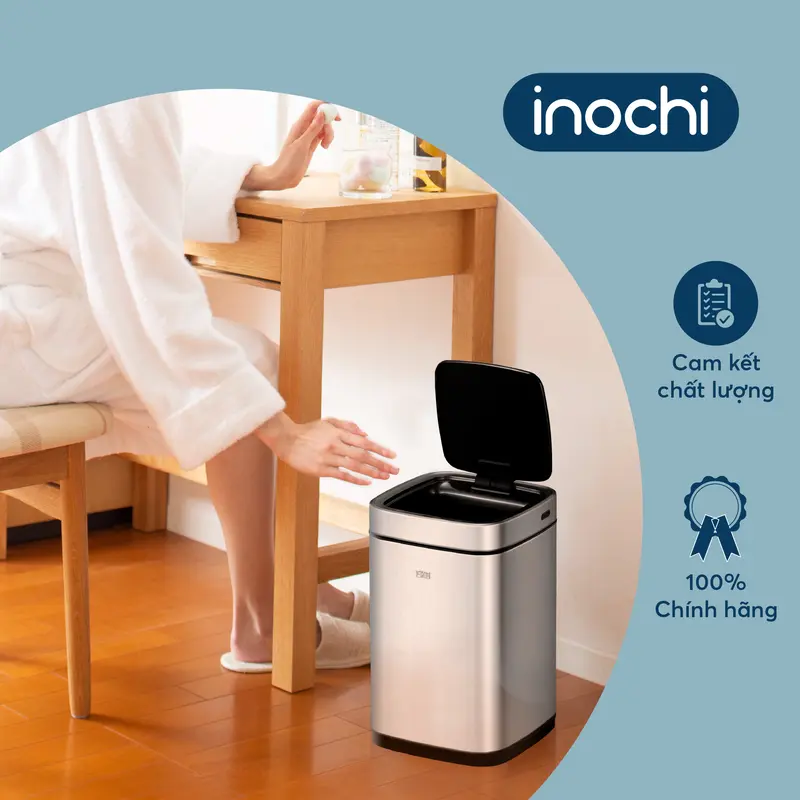 Thùng rác cảm ứng, thùng rác Inox Inochi - nhiều kích cỡ, kiểu dáng, đa công năng, tiện lợi Đồng 7
