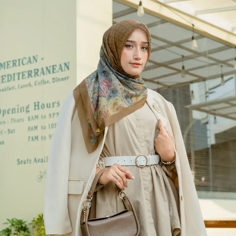 Amsterdam Renew Series ShasaScarves Hijab Motif Segiempat Premium 2