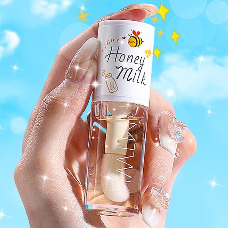 Product Introduction of Long Lasting Moisturizing Lip Oil Honey White Peach Lip Oolong Lines Desalination Tender Repair Moisturizing Cosmetics 12