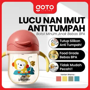 Goto [COD] Pingui Botol Minum Bayi Sedotan Lucu Anak Training Cup Baby Viral