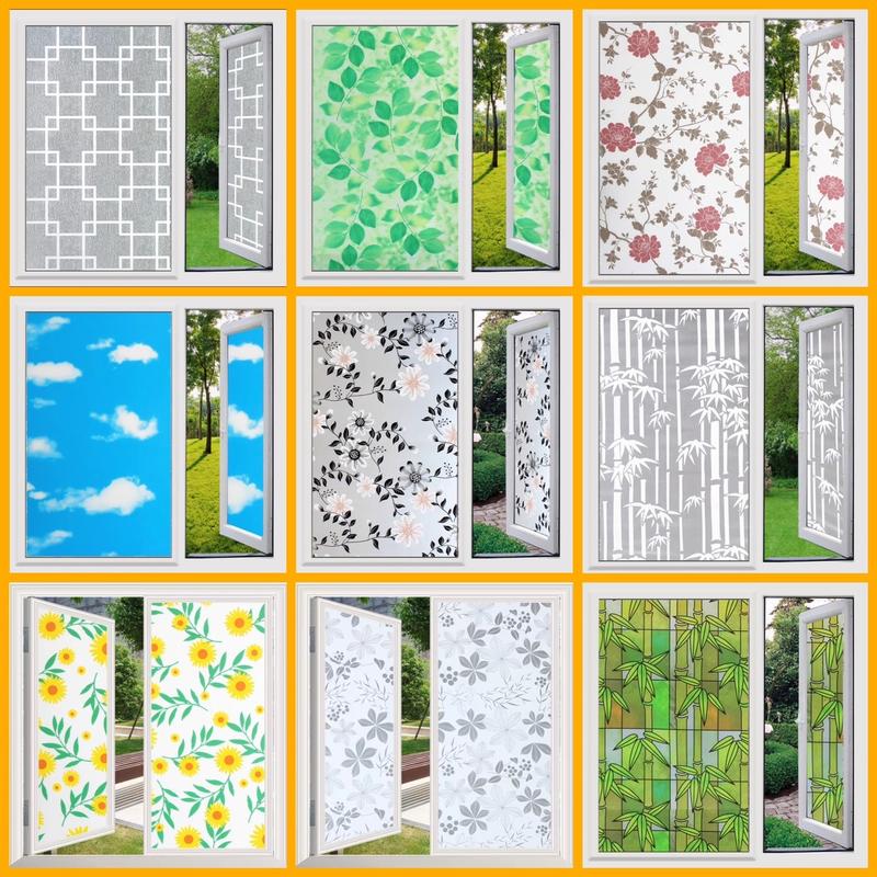 Rộng 90cm Decal, Giấy dán kính mờ chống nhìn trộm, sẵn keo dán