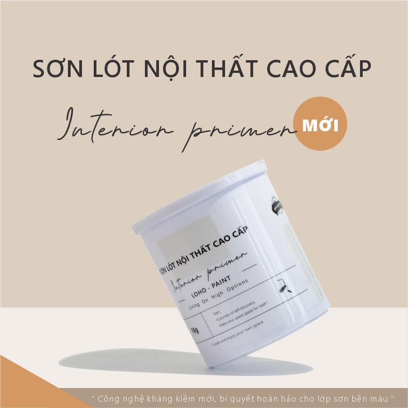 Sơn lót chống kiềm nội thất cao cấp Loho Paint | Lon sơn 1kg - chống ẩm, chống thấm, chống kiềm
