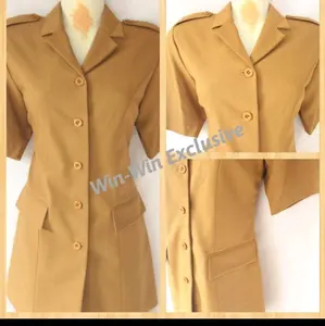setelan blazer kerja kantor wanita Pemda PNS lengan pendek -celana/rok pjg