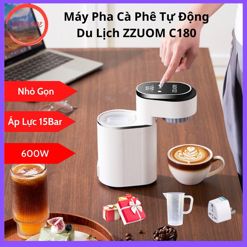Máy Pha Cà Phê Mini, Máy Pha Cafe Du Lịch Tự Động Áp Suất 15Bar