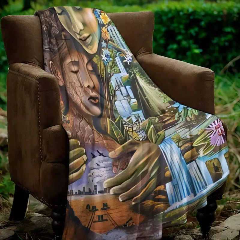 Nature Goddess Pattern Camping Blanket, Outdoor Camping Blanket, Camping & Hiking Equipment, Camping Accessories 6