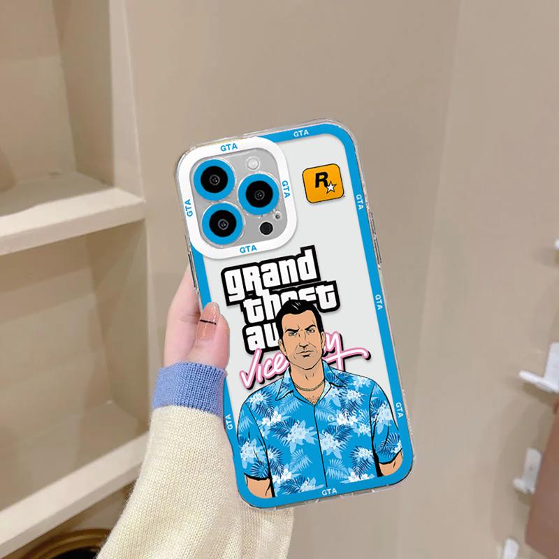 Product Introduction of Ốp Điện Thoại Gta Vice City, Trò Chơi Nóng Bỏng Sang Trọng, Ốp TPU Mềm Trong Suốt, Tương Thích Với iPhone 16, 15, 14, 13, 12, 11, Mini, Pro Max, X, XR, XSMax, 6S, 6, 7, 8 Plus, SE 6