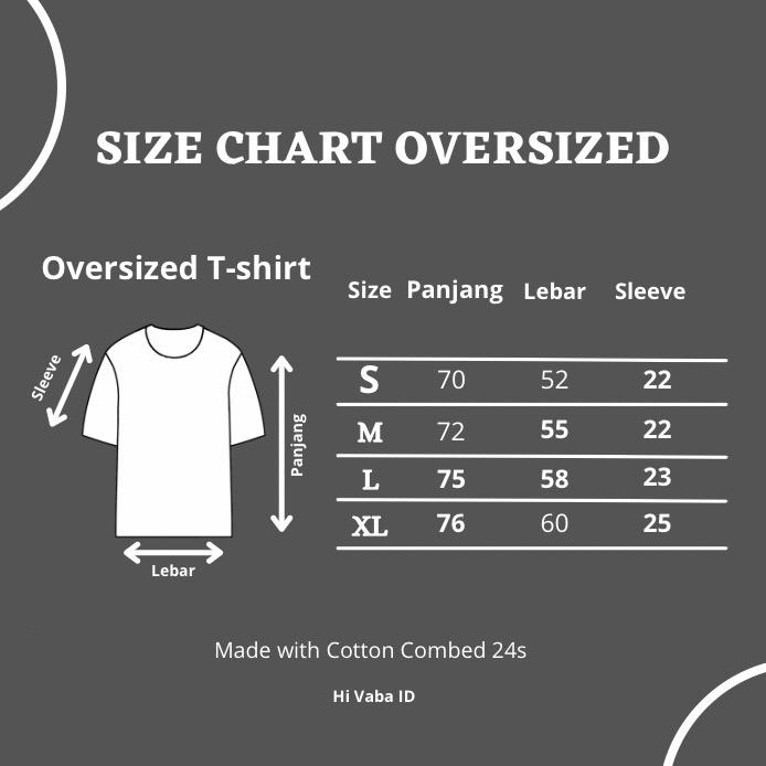 Hi VABA Oversized Monalisa Tshirt  | Kaos Streetwear Unisex Tee Combed Oversize Pria  Distro  Baju  Anime Panjang Jepang 4
