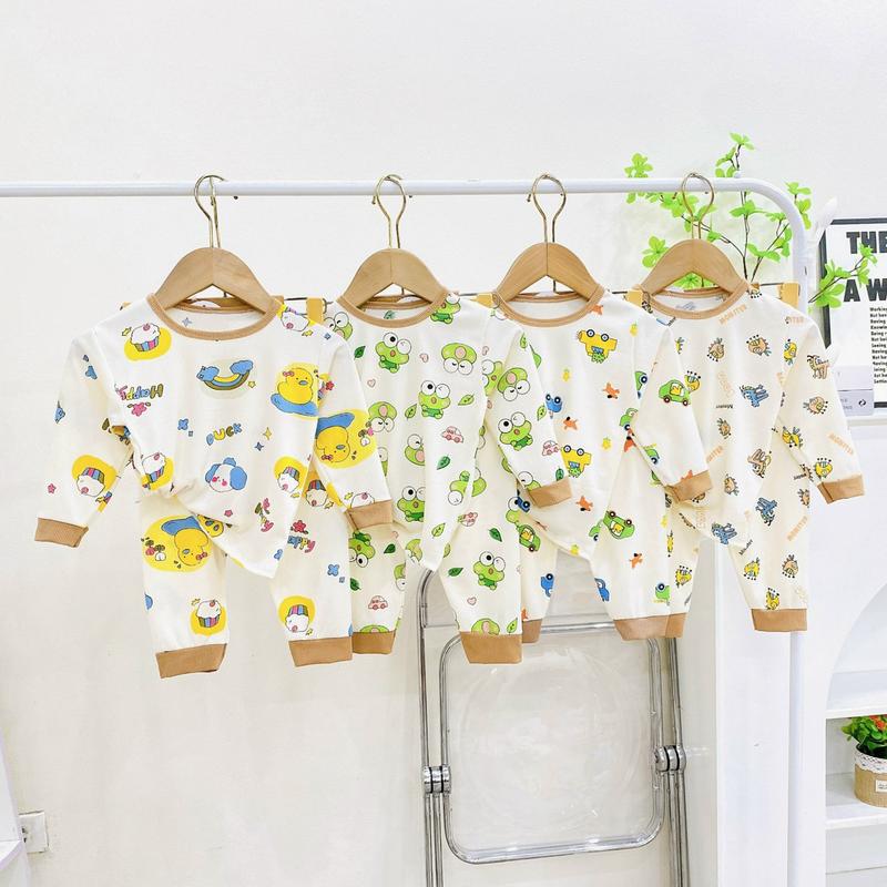 Combo 5 bộ ( tặng thêm 1 bộ là 6 bộ ) bộ quần áo tăm lạnh dài tay cho bé 5-15kg 8