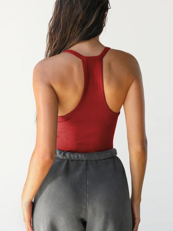 【Plus Size】Solid Color Top, Casual Sleeveless Top for Summer, Women's Plus Clothing for Daily Wear, Camisole 5