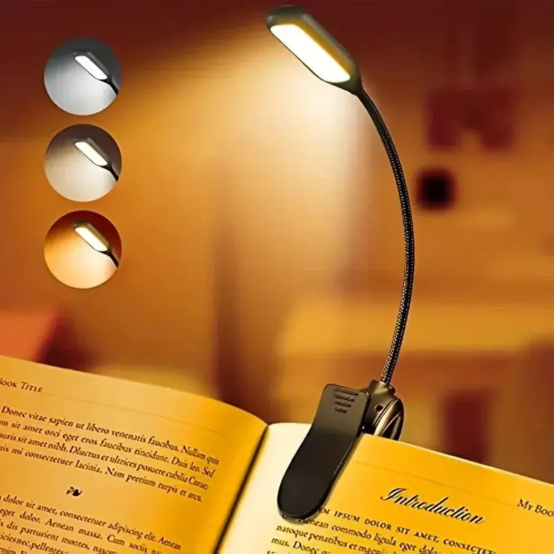 2025 New book reading light LED book light for bed reading - reading at night without harming the eyes