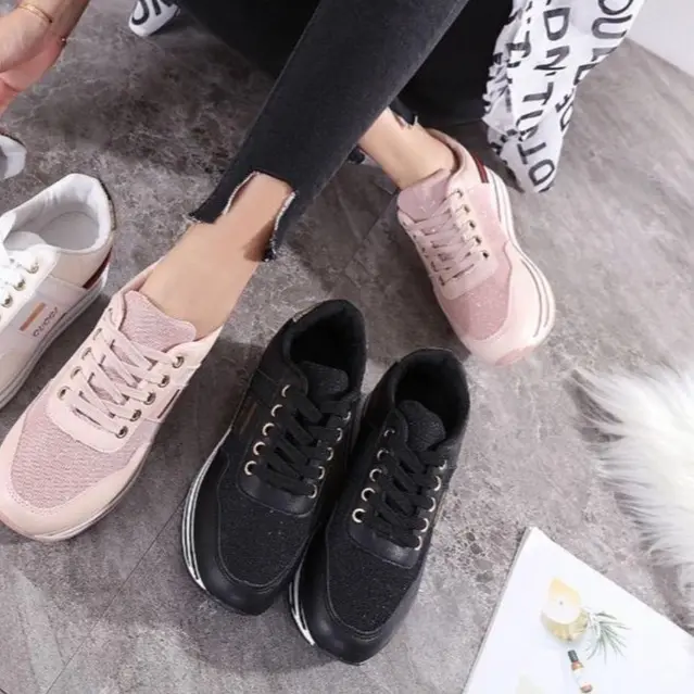 Sepatu Sneakers Casual Wanita Fashion Wedges Shoes #1993