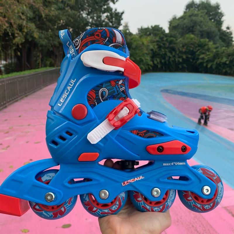 Giày patin LS 7 nhựa đúc toàn thân cao cấp, có khoá bánh an toàn