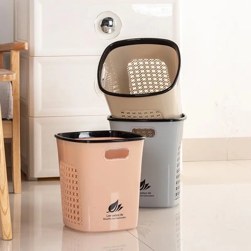 (FX 76 Sọt Rác Nhựa Văn Phòng Không Nắp - CÓ KHÓA GÀI TÚI NILONG TIỆN LỢI Thùng Rác 2