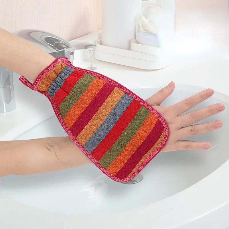 Găng tay tắm cho Em Bé dành cho trẻ em và trẻ mới biết đi, Găng tay bàn chải tắm sọc, Khăn tắm, Khăn lau, Thích hợp cho trẻ em và người lớn, Lý Tưởng để tắm, làm sạch và mát xa 2