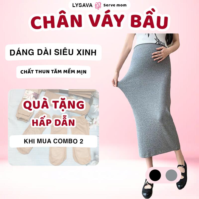 Chân váy bầu công sở body Lysava dáng suông chữ A tôn dáng, chân váy bầu trơn basic, váy bầu siêu co dãn dễ phối đi làm, đi chơi, đi tiệc