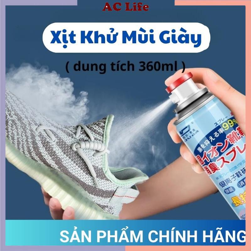 Bình Xịt Khử Mùi Giày Công Nghệ Bạc Dung Tích 260ml Khử Mùi 24h, Chai Xịt Khử Mùi Giày Tỏa Hương Thơm Chống Hôi Chân