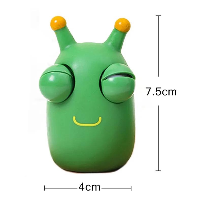 Product Introduction of Funny Eyeball Burst Squeeze Toy Green Eye Caterpillar Pinch Toys Adult Kids Stress Relief Fidget Toy Creative Decompression Toy 18