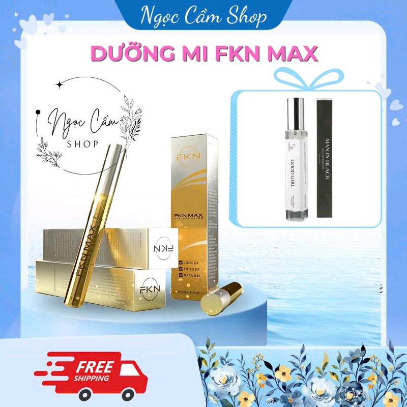 1 CÂY DƯỠNG MI FKN Max dung tích 6,5ml dạng serum hỗ trợ nuôi dưỡng gốc nang mi chắc khỏe hỗ trợ nuôi dưỡng sợi mi dài đen gặm tự nhiên kèm quà tặng nước hoa 10 ml mỹ phẩm