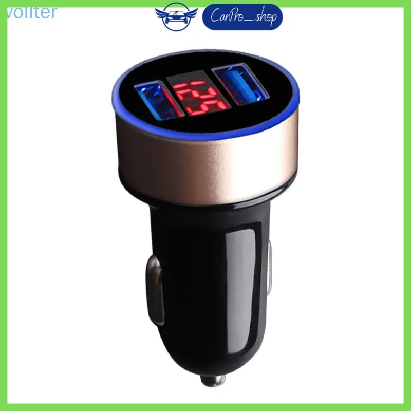 Tẩu sạc nhanh ô tô, sạc oto xe hơi 2 cổng USB có đèn hiển thị vôn Phụ Kiện 7