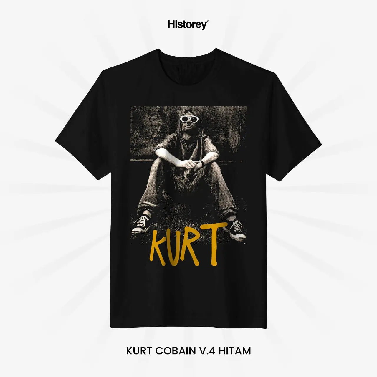 T-Shirt | Kaos Band | Kurt Cobain V.4 Premium Cotton Combed 24s nyaman sablon katun  distro  simple baju  cowok  bandung Pria Oblong Keren Hitam Dewasa Atasan