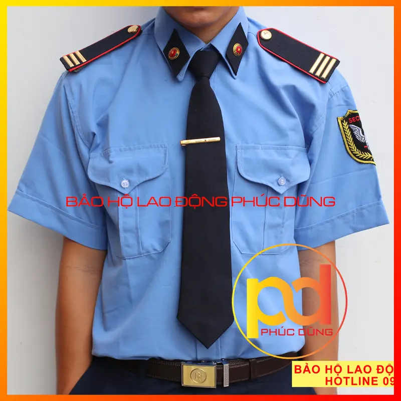 [SIZE 90-100KG] Áo đồng phục bảo vệ nam xanh biển ngắn tay BIG SIZE cho người trên 100kg chuyên nghiệp giá rẻ Chưa có đánh giá 0 đã bán 5