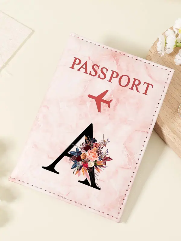 Fashionable Flower Pattern Passport Case, Multi Card PU Passport Cover with Twist Closure, Simple Casual Fashionable Travel Accessories for Women & Men 8