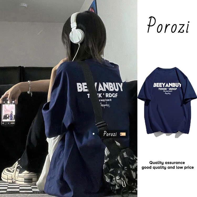 ÁO TAY LỠ FORM RỘNG IN CHỮ BEEYANBUY MS UNIXEX Cổ Tròn Top Nữ Women Nhung