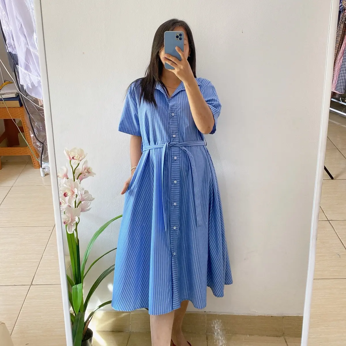 Dress carina lengan pendek by Meliabutik