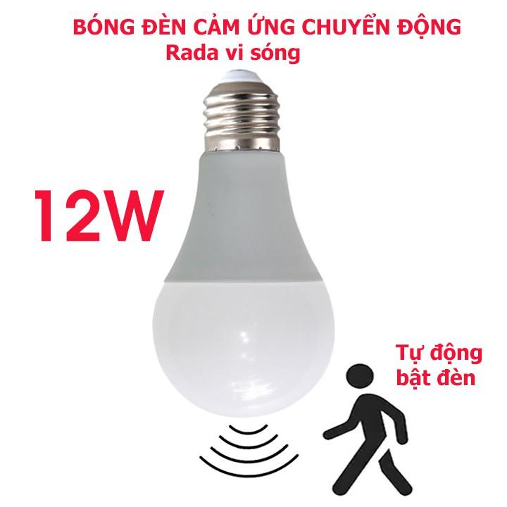 Bóng đèn cảm ứng chuyển động rada vi sóng tự động bật tắt đèn khi có người đi qua