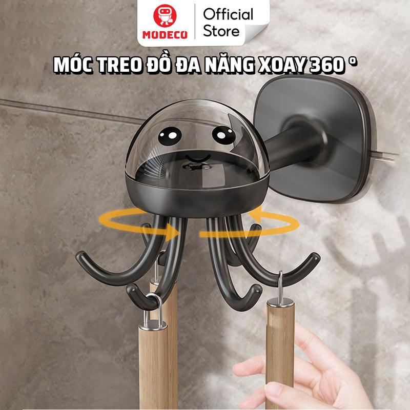 Móc Dán Treo Đồ Bếp Đa Năng MODECO - Móc Treo Vá Muỗng Thìa Xoay 360° Siêu Tiện Lợi - Keo Siêu Dầy Chịu Lực