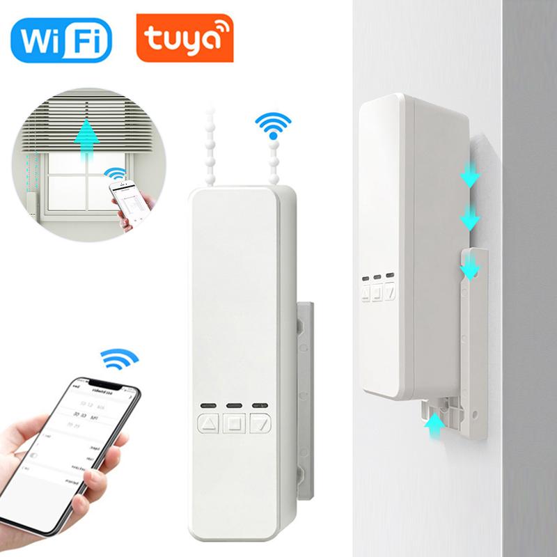 Product Introduction of WiFi Smart Motorized Chain Roller  Shower Curtain Blinds Shade Shutter Drive Electric Curtain Motor RF Remote Automation Kit Tuya Smart Life App Control Via Alexa/Google 29