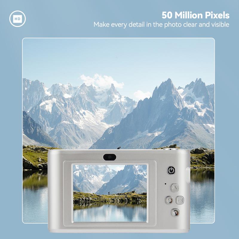 Product Introduction of 4K 5000W Pixels Retro HD Camera Double Photography 8X Zoom Home Travel Portable Card Camera #467929 69