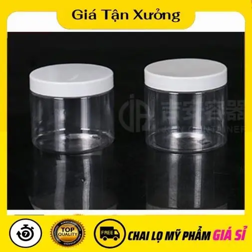 [COMBO 5SP] Hủ Hộp Nhựa Pet 50g, 100g, 200g, 250g, 500g Nhiều Màu Đựng Kem, Gia Vị, Đồ Khô, Ngũ Cốc, Chiết Mỹ Phẩm 2