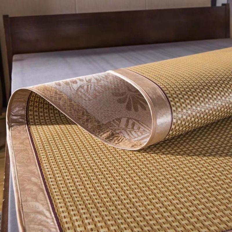 CHIẾU MÂY ĐIỀU HOÀ có lót lụa mặt sau hàng loại 1 dệt 3 lớp bo chun ở góc chiếu được làm từ sợi mây tổng hợp thoáng mát dễ gấp gọn. chiếu mây
