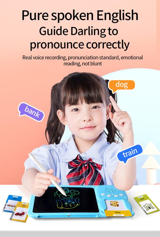 Product Introduction of New Children's Educational Early Learning Machine 8.5-Inch Handwriting Board Digital Camera English Word Pronunciation Learning Machine 13