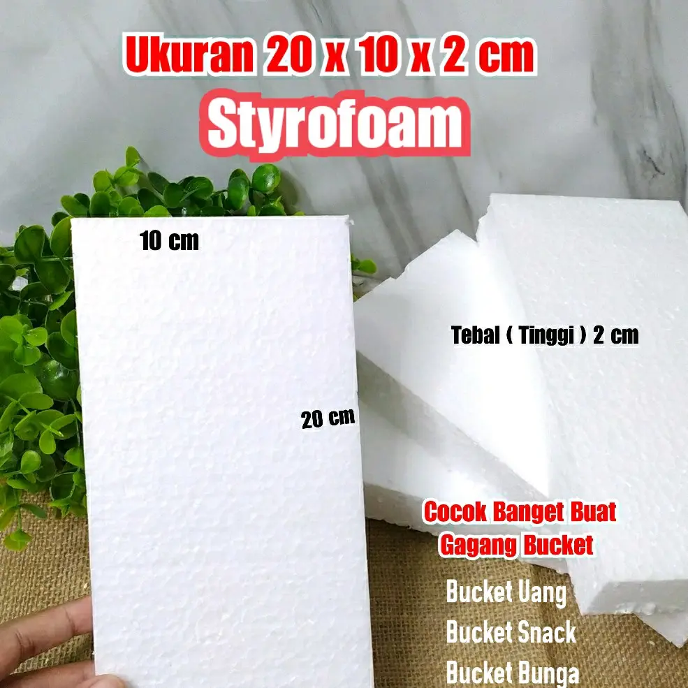 Gabus Bucket Ukuran 20 x 10 x 2 cm / Gabus Pegangan Bucket/ Gabus Gagang Bucket/ Styrofoam Bucket/ Styrofoam Bucket Uang/ Styrofoam Bucket Snack/ Styrofoam Bucket Bunga/ Busa Bucket/ Busa Pegangan Bucket/ Busa Gagang Bucket