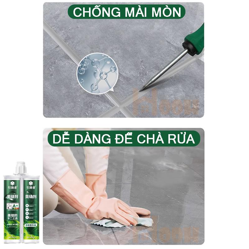 Keo chà ron 2 thành phần, keo chít mạch gạch chống thấm,nấm mốc,bám bẩn 400ml epoxy 5