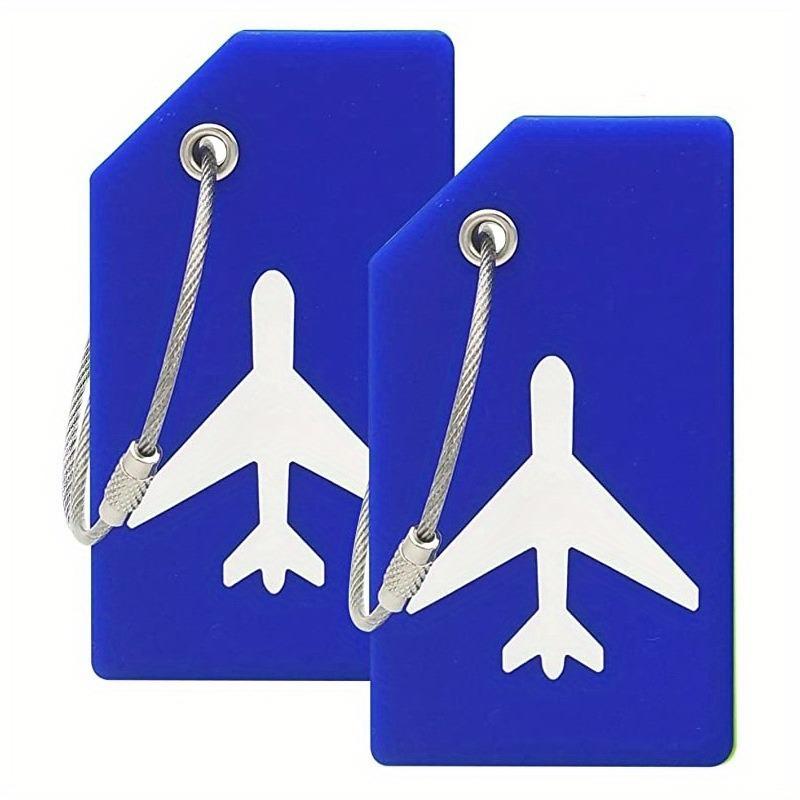Silicone Luggage Tag, 2 Counts/set Portable Travel Boarding Pass Luggage Tag, Soft & Bendable & Flexible Tag for Christmas Gift, Perfect for Quickly Finding Luggage, Funny Gift 5