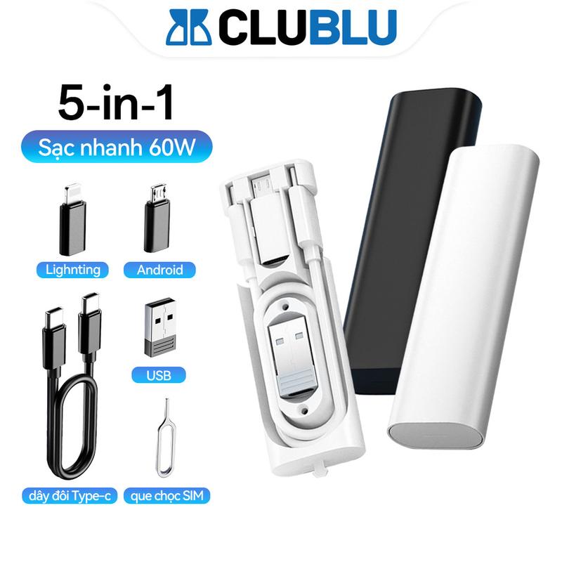 CHOME Bộ Chuyển Đổi Cáp Sạc Nhanh Type-C 5-in-1 Jack OTG Mirco IOS Thẻ Nhớ Phụ…