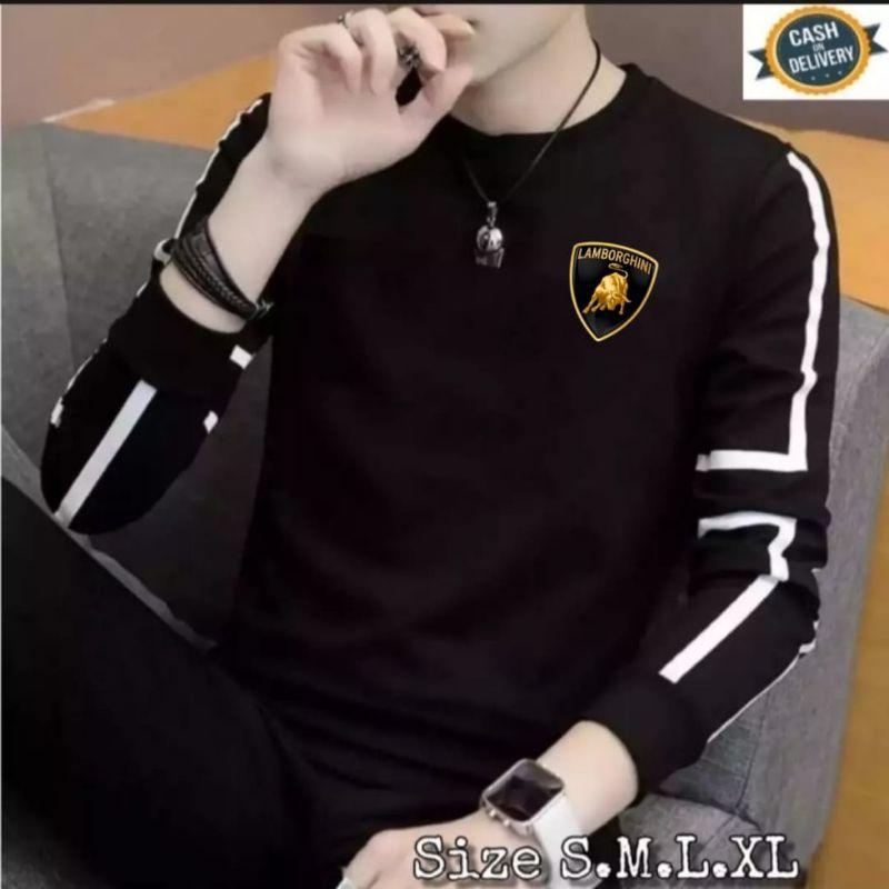Kaos manset lengan panjang sablon / Kaos oblong distro cowok lengan panjang - Pakaian Baju pria dewasa murah dan berkualitas 0