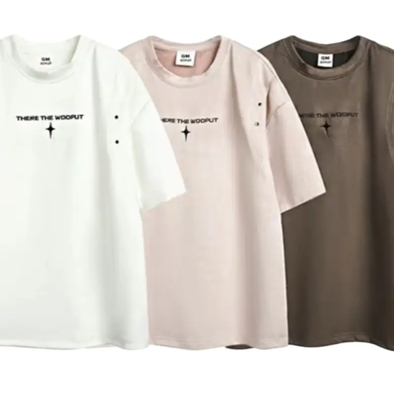 Áo thun oversize nam nữ thêu họa tiết đính cườm