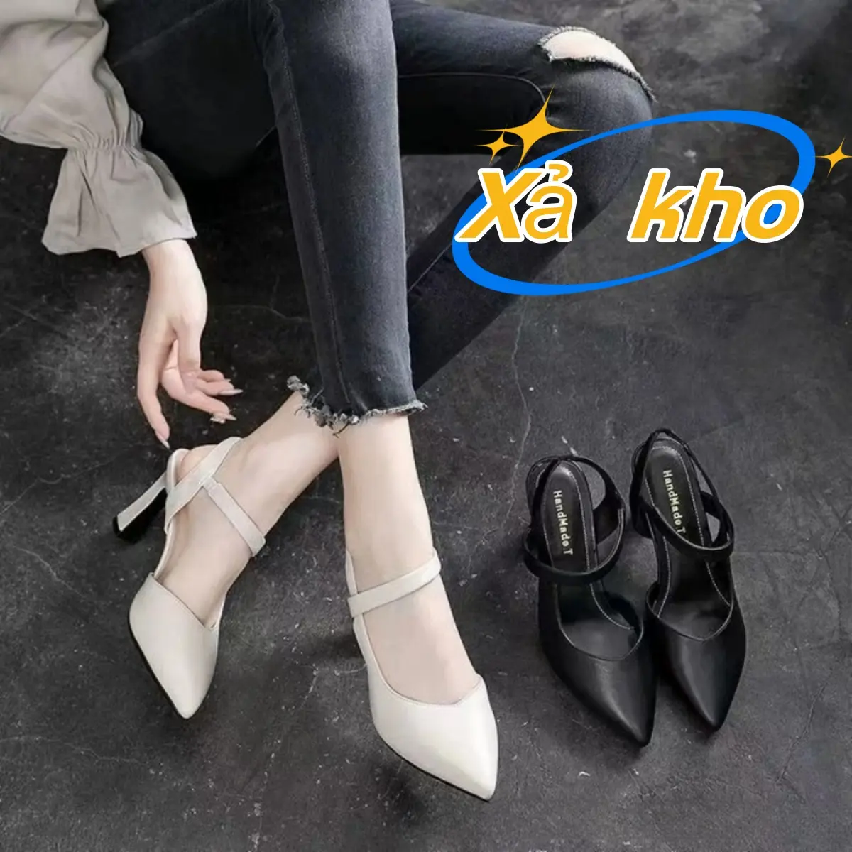 Giày cao gót nữ cao cấp 7cm mũi nhọn chất da mềm và đế êm ái thời trang dép cao gót đẹp