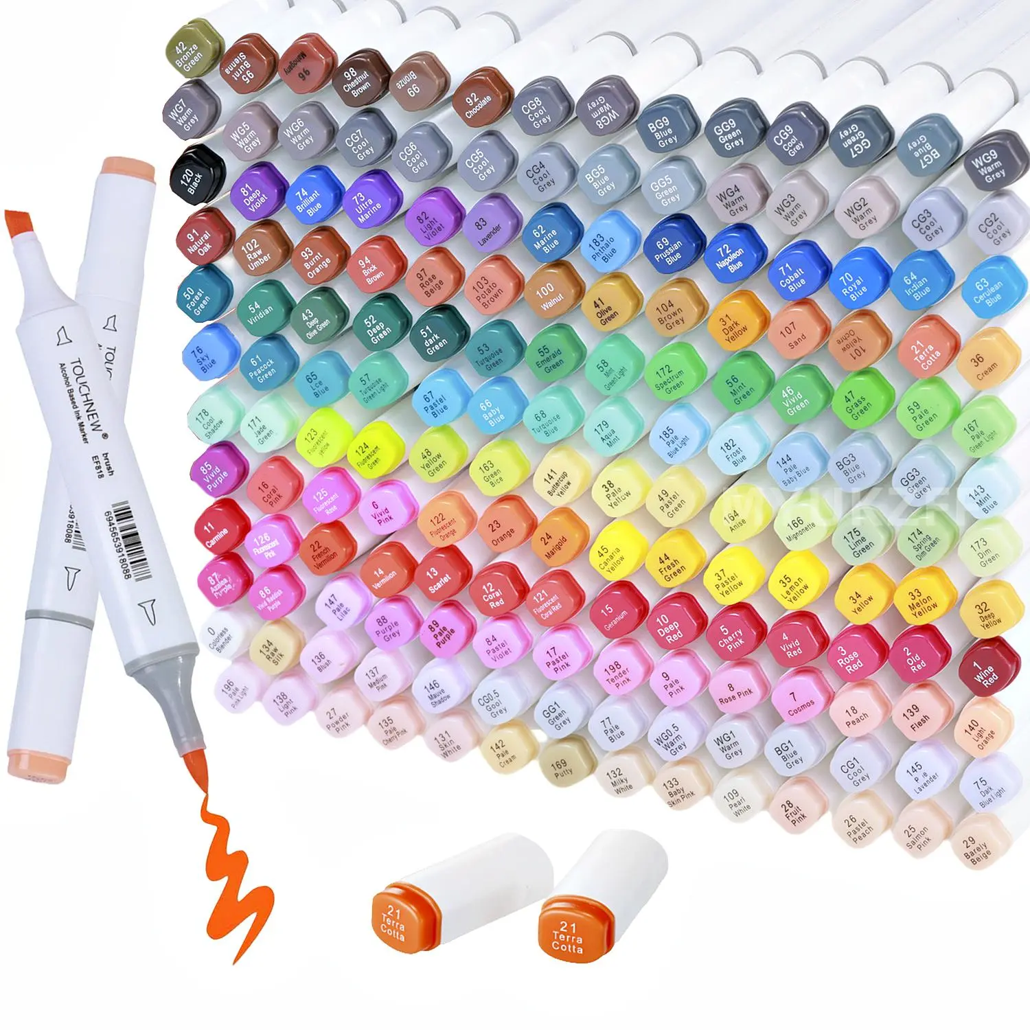 Colored Brush Markers, 30/60/80/168pcs Dual Tip Artist Drawing Brush & Chisel Tip Sketch Art Markers, 168 Touch New Coloring Crafts Markers, Aesthetic Preppy Stuff School Supplies, Stocking Fillers Gift