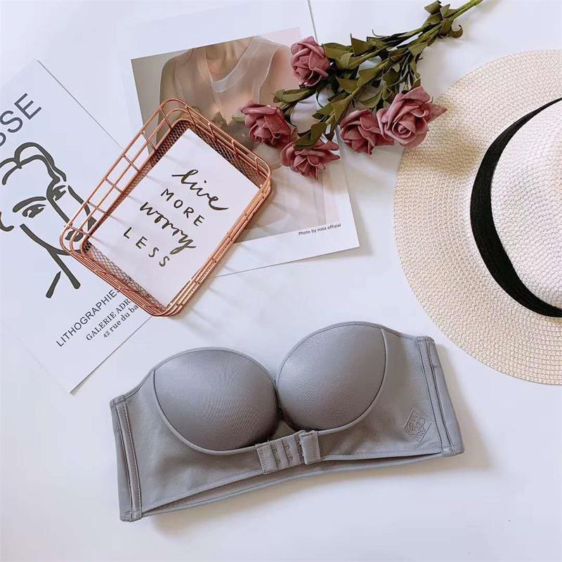 Product Introduction of [Local] Strapless Invisible Bra Non-slip Comfort Adjustable Womenswear Lingerie Wedding Dress Tube Top Women's Large Cup Innerwear 32